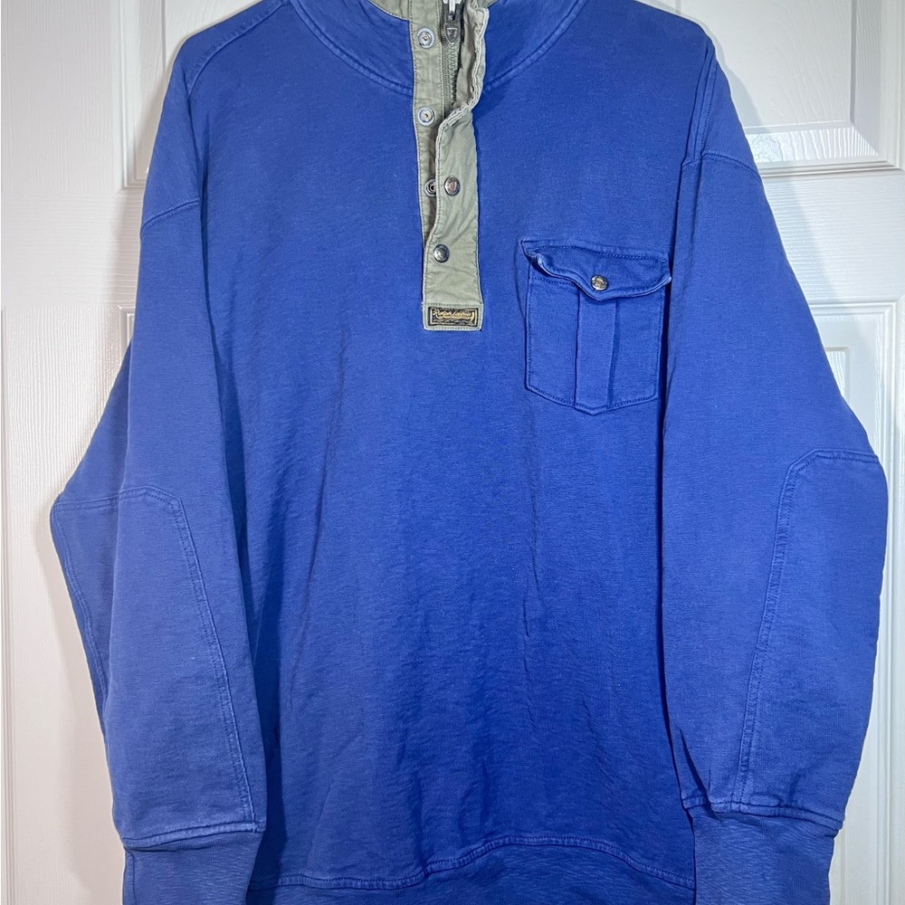 Blue Ralph Lauren Sweatshirt with Button Details